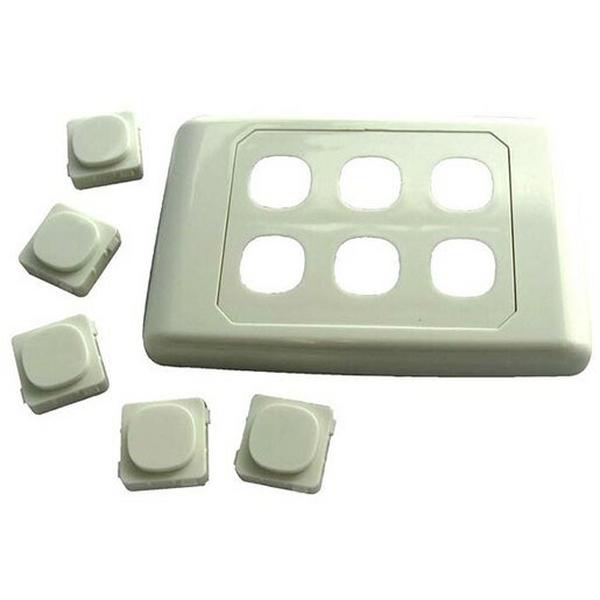 A-Class Outlet Plate - 6 Way, Ideal Electrical Catalogue Av Security Detection Antennas Antenna Mounting Material - Construction Supplies Australia