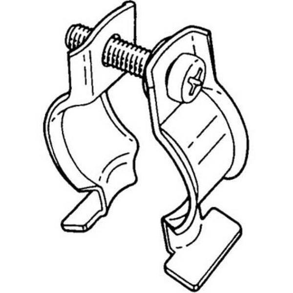 Saddle Clip Assembly Conduit Steel Galvanised 25 mm Type Uc-25D P/N 0372, Ideal Electrical Catalogue Cable Management Cable Support Saddle Clamp Pipe Cable - Construction Supplies Australia