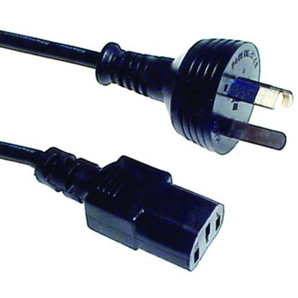 POWER CORD IEC - C13 2M BLACK, Ideal Electrical Catalogue Electrical Appliances Power Leads Power Cord - Construction Supplies Australia