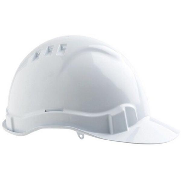 Hard Hat Vented 6 Point Prolock Harness Extended Peak White, Ideal Electrical Catalogue Safety Personal Protection Protective Helmet - Construction Supplies Australia