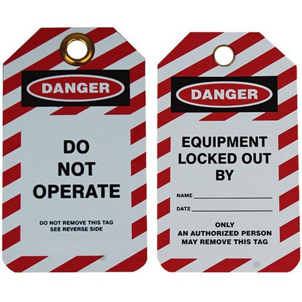Out Of Service Tag Laminated Pk 10, Ideal Electrical Catalogue Tools Instrumentation Labelling Labelling Material - Construction Supplies Australia