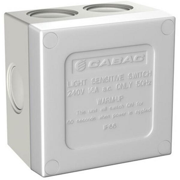 Pe Cell Sunset Switch Weatherproof 240 Volt 16 Amp, Ideal Electrical Catalogue Switches Plugs Sockets Sunset Switch Twilight Switch - Construction Supplies Australia