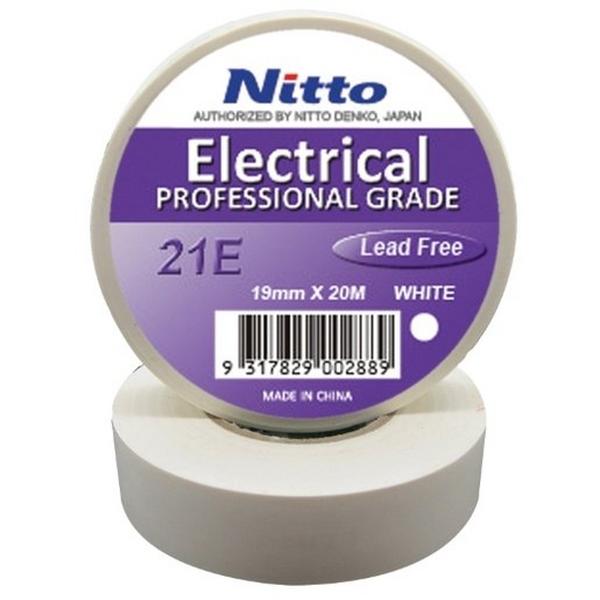 Tape #21 0.20mm X 19mm X 20M White, Ideal Electrical Catalogue Hardware Tape Adhesive Tape - Construction Supplies Australia