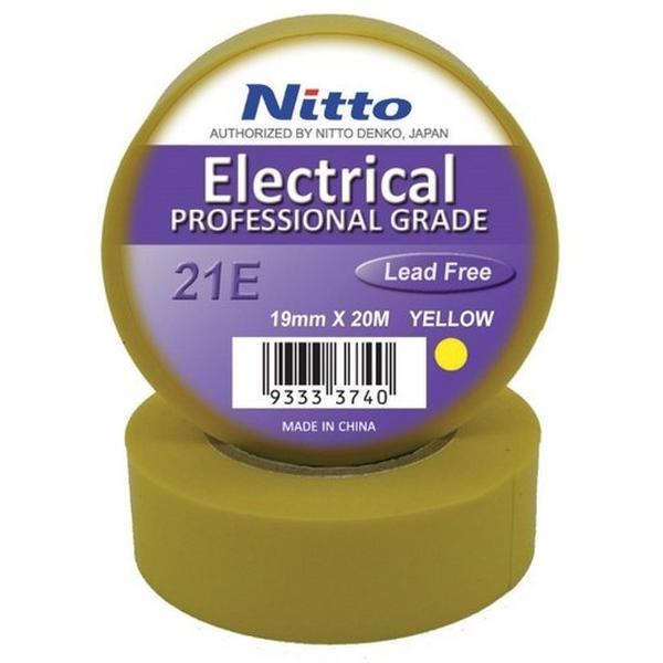 Tape #21 0.20mm X 19mm X 20M Yellow, Ideal Electrical Catalogue Hardware Tape Adhesive Tape - Construction Supplies Australia