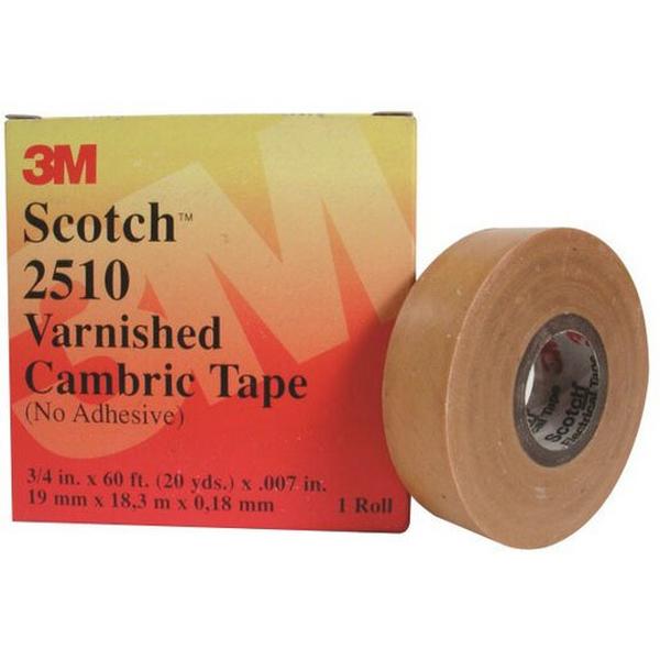 Tape Varnished Cambric 2510 Scotch 25mm X 33M Yellow, Ideal Electrical Catalogue Hardware Tape Adhesive Tape - Construction Supplies Australia