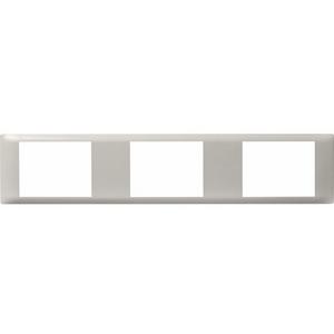 E-COM 3-GANG VERTICAL COVER-PLATE WHITE