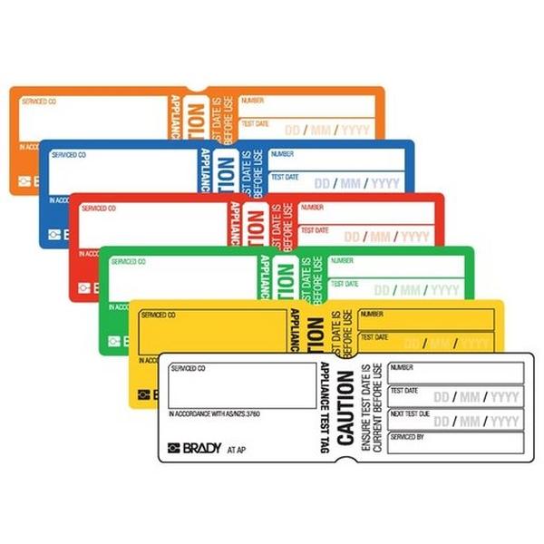 Appliance Test Tag Caution Yellow Pk100, Ideal Electrical Catalogue Tools Instrumentation Labelling Labelling Material - Construction Supplies Australia