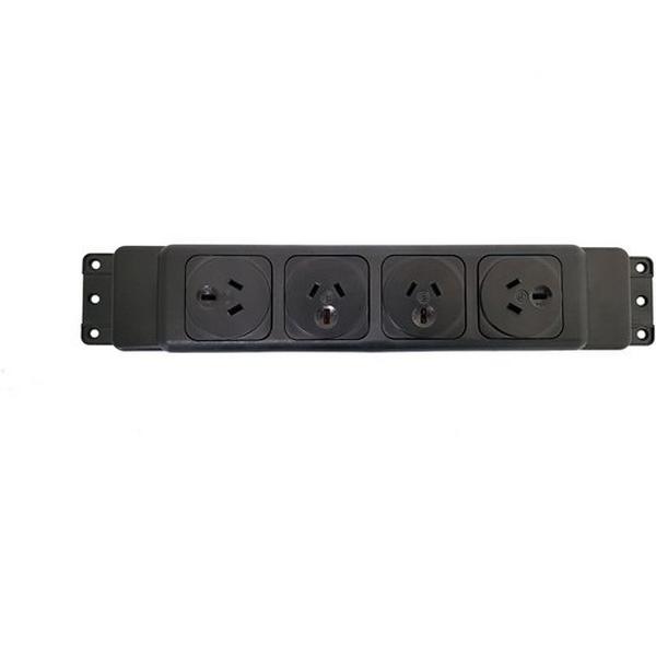 Pb4 - 4 - Black Frame/Black Faceplates, Ideal Electrical Catalogue Switches Plugs Sockets Softwire Device Connection For Plug In Building Installation - Construction Supplies Australia
