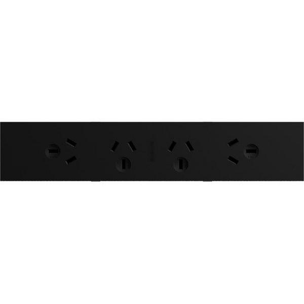 Qf45 - 4 X GPO Mf - Black, Ideal Electrical Catalogue Switches Plugs Sockets Softwire Device Connection For Plug In Building Installation - Construction Supplies Australia