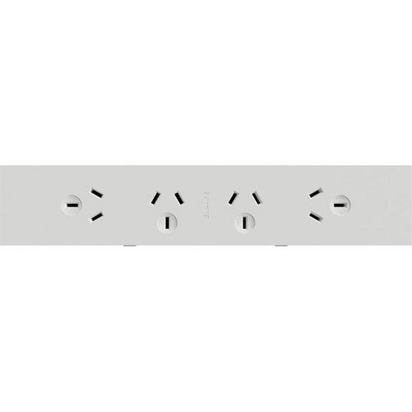 Qf45 - 4 X GPO Mf - White, Ideal Electrical Catalogue Switches Plugs Sockets Softwire Device Connection For Plug In Building Installation - Construction Supplies Australia