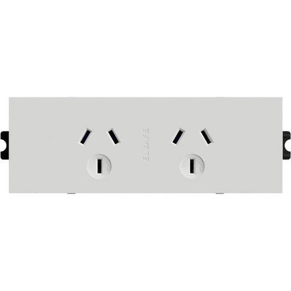 Qf25 - 2 X GPO Mf - White, Ideal Electrical Catalogue Switches Plugs Sockets Softwire Device Connection For Plug In Building Installation - Construction Supplies Australia