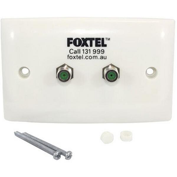 Outlet Dual Wallplate 2Xf To F 3Ghz, Ideal Electrical Catalogue Switches Plugs Sockets Outlets Data Usb A V Outlets - Construction Supplies Australia