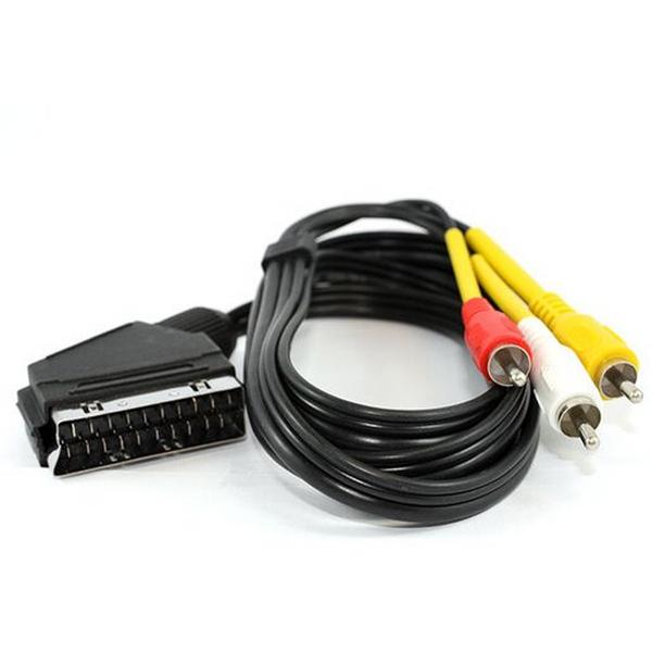 Audio Video Lead Scart Out-3Rca 1.5M, Ideal Electrical Catalogue Av Security Detection Connector Communications Technology Adapter - Construction Supplies Australia