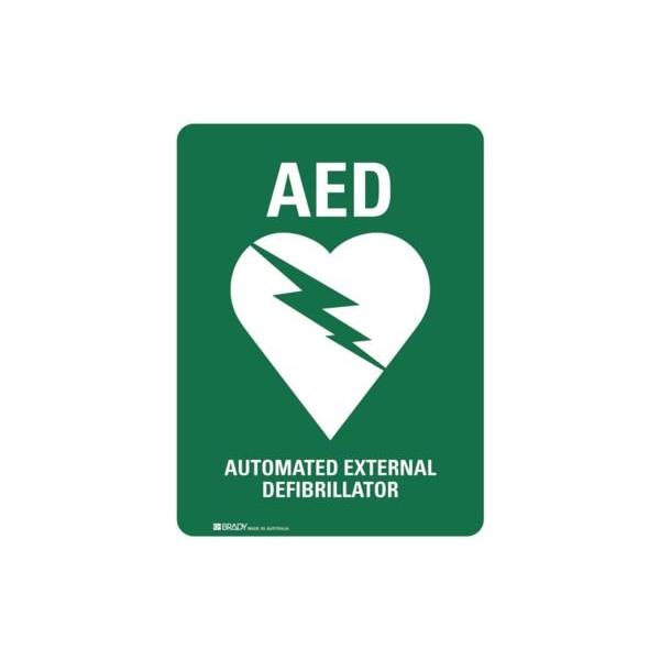 Aed Defib Sign Poly 225X300, Ideal Electrical Catalogue Tools Instrumentation Labelling Labelling Material - Construction Supplies Australia