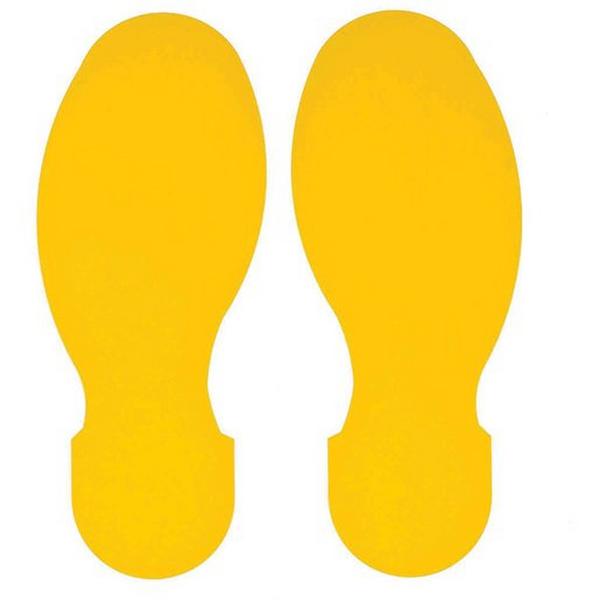 254mm X 3.127mm Yellow Footprint 10Pack, Ideal Electrical Catalogue Tools Instrumentation Labelling Labelling Material - Construction Supplies Australia