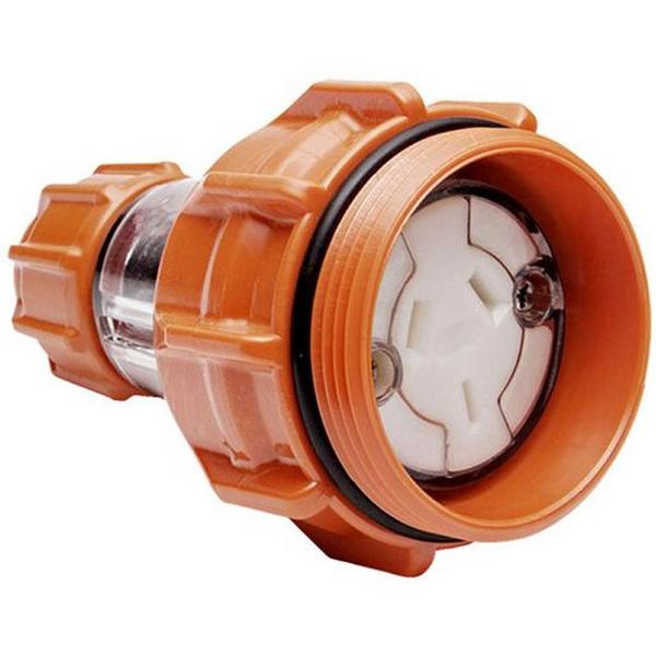 Ext Socket 4 Pin 10A 500VAC Resistant Orange, Ideal Electrical Catalogue Industrial Industrial Plugs Sockets Industrial Socket Outlet - Construction Supplies Australia