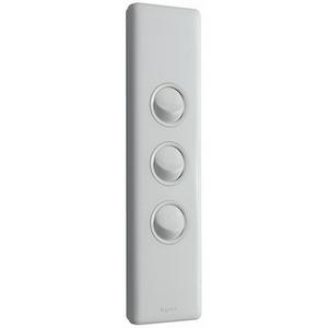 EXCEL LIFE 16AX ARCHITRAVE SWITCH 3 GANG GLOSS WHITE