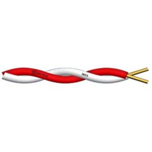JUMPER WIRE 2 X 1/0.50MM RED/WHITE 100M REEL