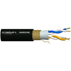 CABLE CONTROL DMX/RS485 2 PR 24 AWG BLACK 100M REEL