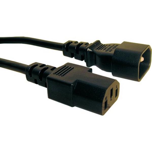 POWER CORD EXTENSION IEC MALE - IEC FEMALE 2M BLACK, Ideal Electrical Catalogue Electrical Appliances Power Leads Power Cord - Construction Supplies Australia