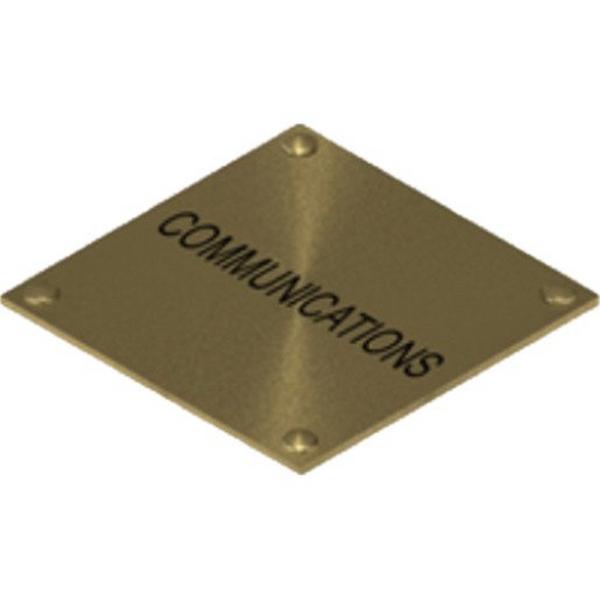 Brass Plate - Communications, Ideal Electrical Catalogue Hardware Warning Signing Plate Warning Sign And Labels - Construction Supplies Australia