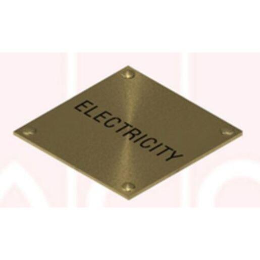 Aco Polycrete 77416 | Pit Lid Brass Plate - Electricity | Warning sign ...