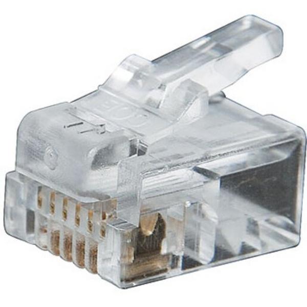 Plug Mod Flat Stranded 6P4C, Ideal Electrical Catalogue Data Communications Copper Modular Connector - Construction Supplies Australia