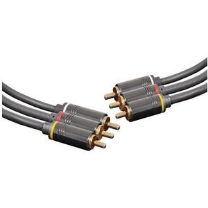 RCA AV LEAD 15MTR DIECAST CONNECTOR GOLD PLATED