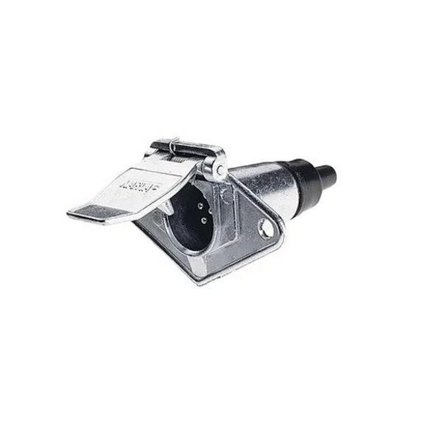 Socket Electrical Trailer 7 Pin Metal Small Round 15A At 12V, Ideal Electrical Catalogue Wiring Accessories Connector Plug Socket For Truck Trailer - Construction Supplies Australia