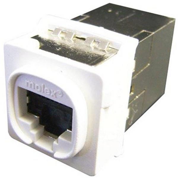 Cat6A Shielded Jack White Flus Hmount, Ideal Electrical Catalogue Data Communications Copper Modular Connector - Construction Supplies Australia