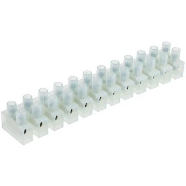Terminal Strip 12 Way 4.6mm 15Amp, Ideal Electrical Catalogue Wiring Accessories Terminal Block Single And Multi Pole Terminal Strip - Construction Supplies Australia