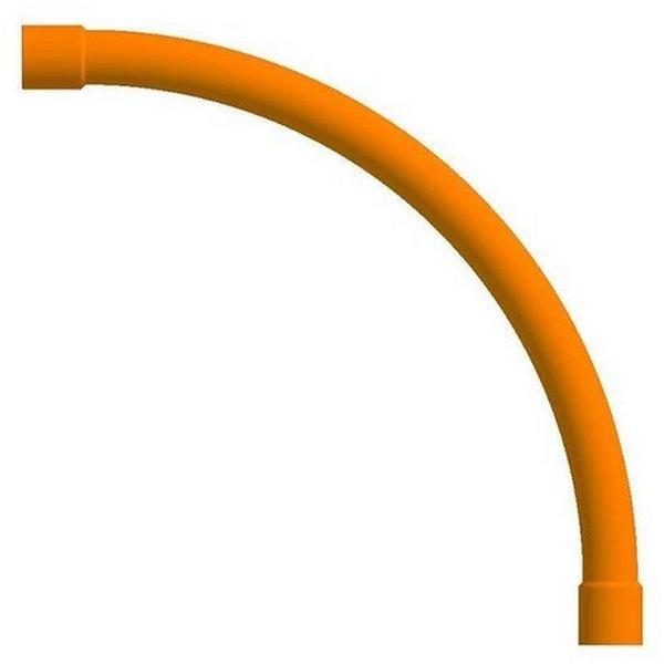 Sweep Bend 100mm 90 Degree 600 Radius Heavy Duty Orange, Ideal Electrical Catalogue Cable Management Conduit Rigid Conduit Bends - Construction Supplies Australia