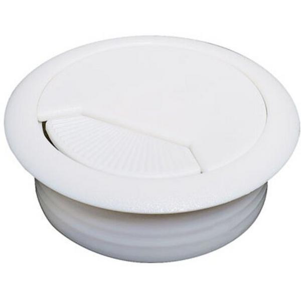 Cable Desk Entry Grommet 60mm White, Ideal Electrical Catalogue Wiring Accessories Cable Connector Cable Entry Sleeve - Construction Supplies Australia