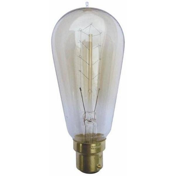 Lamp Carbon Filament B22 25W 130Lm St57, Ideal Electrical Catalogue Lamps Incandescent Lamp Globe Shaped Incandescent Lamp - Construction Supplies Australia