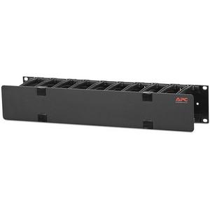 HORIZONTAL CABLE MANAGER, 2U X 4" DEEP, SINGLE-SIDED WITH CO