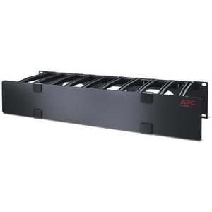 2U HORIZONTAL CABLE MANAGER, 6" FINGERS TOP AND BOTTOM