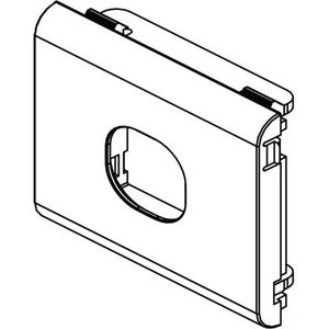 SINGLE DATA PLATE BLACK 50MM SUIT THIN PANEL MOUNTING UP TO 2MM THICK