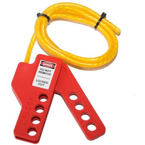 Hasp Lockout Device With 5mm Plastic Cable 1 Meter, Ideal Electrical Catalogue Power Distribution Distribution Boards Locking Device For Switches - Construction Supplies Australia