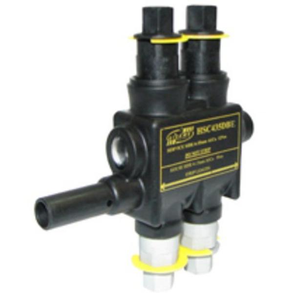 Connector - House Service With Double Bolts + Yellow Clips, Ideal Electrical Catalogue Wiring Accessories Connector Cable Connector - Construction Supplies Australia