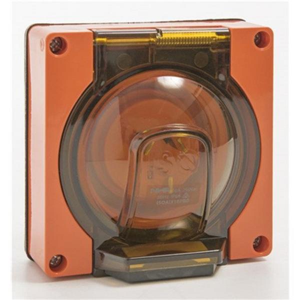Appliance Inlet 3 Flat Pins 10A 250V Resistant Orange Less Back Box, Ideal Electrical Catalogue Switches Plugs Sockets Plugs Sockets Domestic Inlets - Construction Supplies Australia