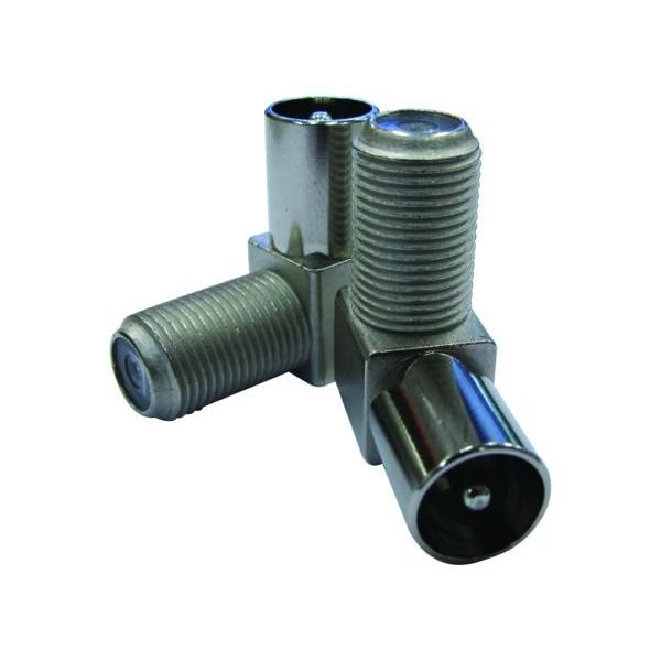 Adaptor F Female To Pal Male Elbow (5/Pk), Ideal Electrical Catalogue Av Security Detection Connector Communications Technology Adapter - Construction Supplies Australia