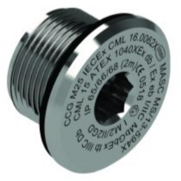 Blanking Plug Extd 50mm Nickel Plated Brass, Ideal Electrical Catalogue Cable Management Conduit Rigid Plugs - Construction Supplies Australia