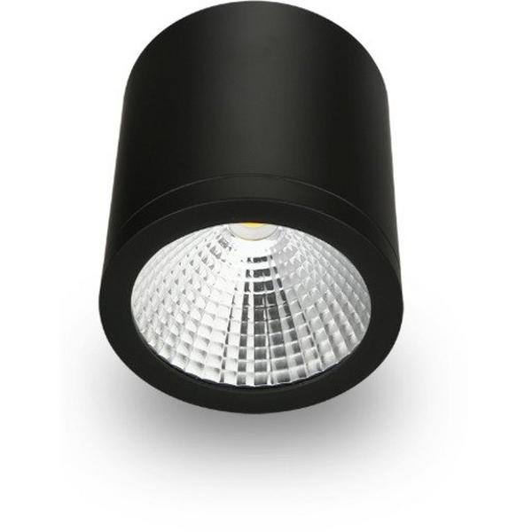 Downlight Surface Mounted LED 10W 3000K 845Lm IP54 Dim 90mm 60O Black, Ideal Electrical Catalogue Light Fittings Downlight Downlight Spot Floodlight - Construction Supplies Australia