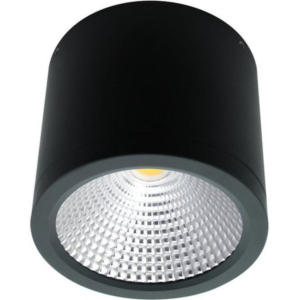 DOWNLIGHT SURFACE MOUNTED LED 25W 3000K 2270LM IP54 DIM 120MM 60O BLACK, Ideal Electrical Catalogue Light Fittings Downlight Downlight Spot Floodlight - Construction Supplies Australia