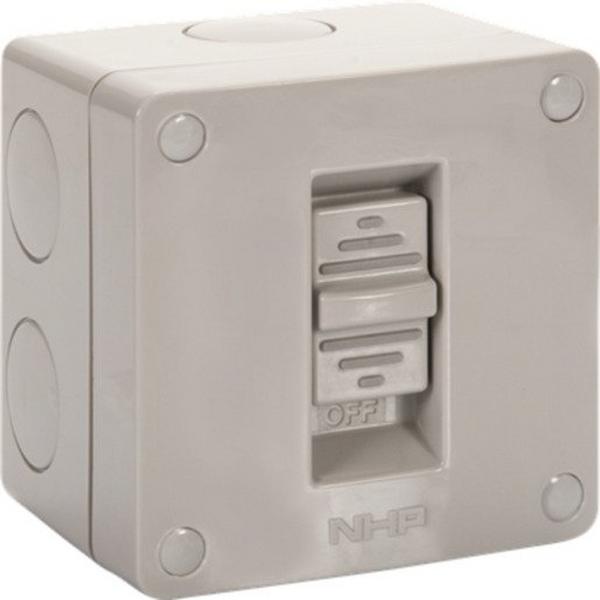 Surface Switch IP66 1 Gang 2 Pole 1 Way 20A M100 250V AC Small, Ideal Electrical Catalogue Industrial Switch Isolator - Construction Supplies Australia