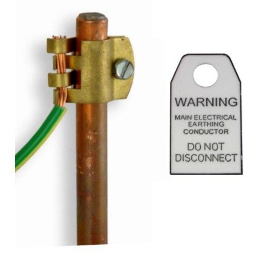 Earth Rod Copper Plated 13mm X 1400mm With Clip + Tag