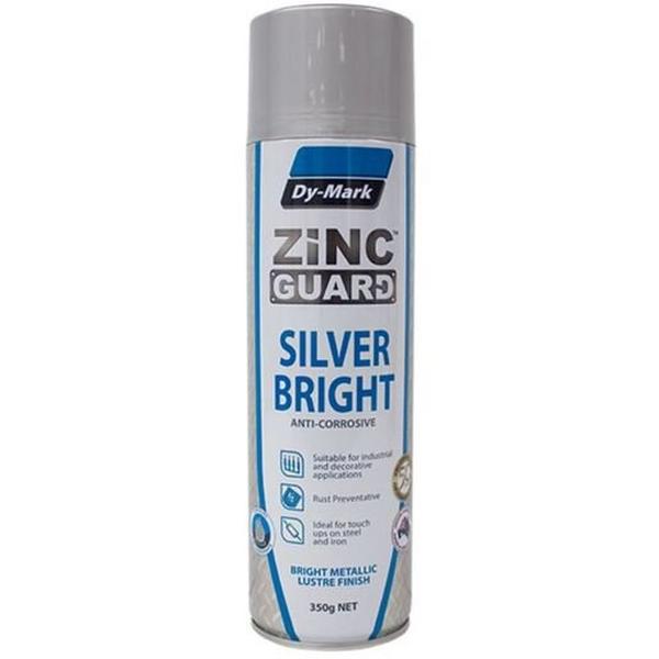 Zinc Guard Silver Bright 350G, Ideal Electrical Catalogue Hardware Sprays Touch Up Stick Spray - Construction Supplies Australia