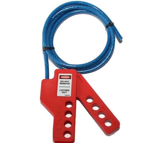 Hasp Lockout Device With 5mm Steel Cable 2 Meter, Ideal Electrical Catalogue Industrial Switch Mechanic Interlock For Switch - Construction Supplies Australia