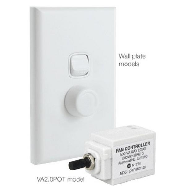 Fan Controller 500 Va Max. Load Cat. Mc1-20 Mdc, Ideal Electrical Catalogue Switches Plugs Sockets Switches Light Switch - Construction Supplies Australia
