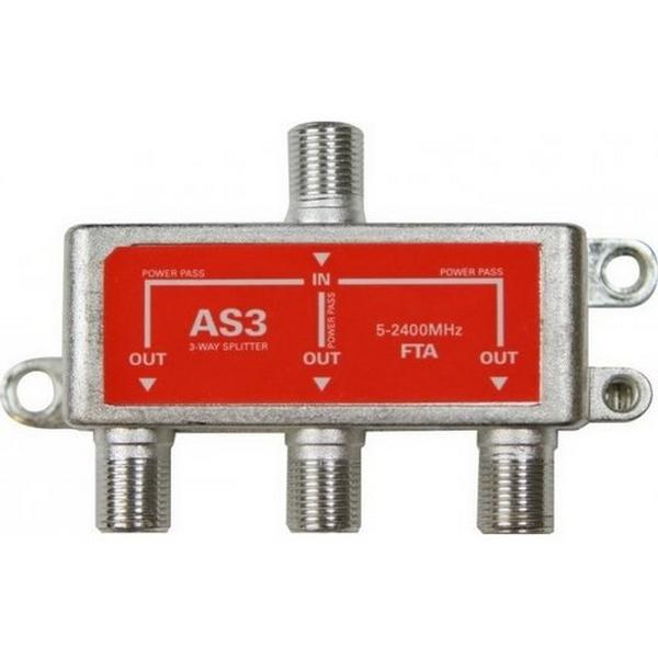 3 Way Splitter 4G Power Pass All Ports, Ideal Electrical Catalogue Av Security Detection Antennas Tap Off And Distributor - Construction Supplies Australia